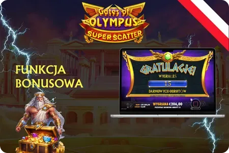 Funkcje bonusowe Gates of Olympus Super Scatter