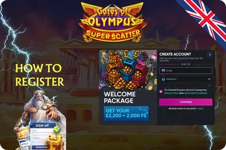 Gates of Olympus Super Scatter UK how to sign up